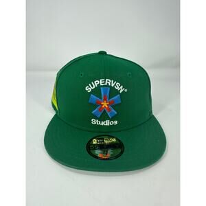 Supervsn Studios X New Era 'Starburst' Green 59Fifty Fitted Hat - Size 7